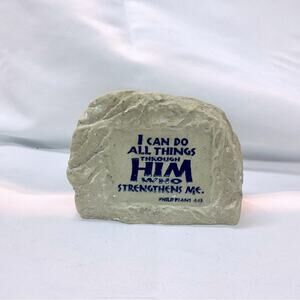 Religious Home Decor Stone Philippians 4:13 Verse
